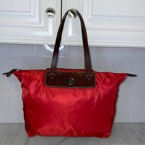 Dooney and Bourke Nylon and Leather Satchel Tote Bag
